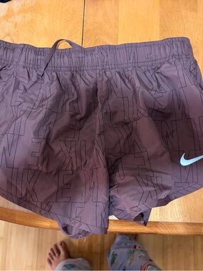 Nike Purple Logo-Print Women's Running Shorts